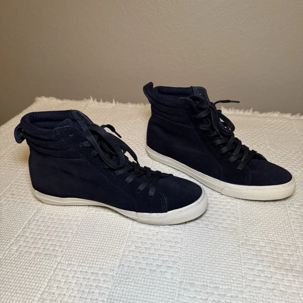 Polo Ralph Lauren Blue Suede GAVEN High Top Sneakers‎ Size 7D